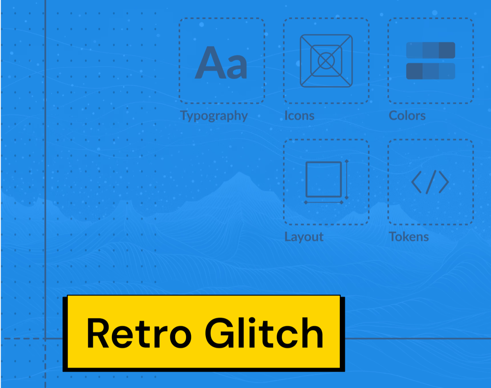 RetroGlitch design system cover art