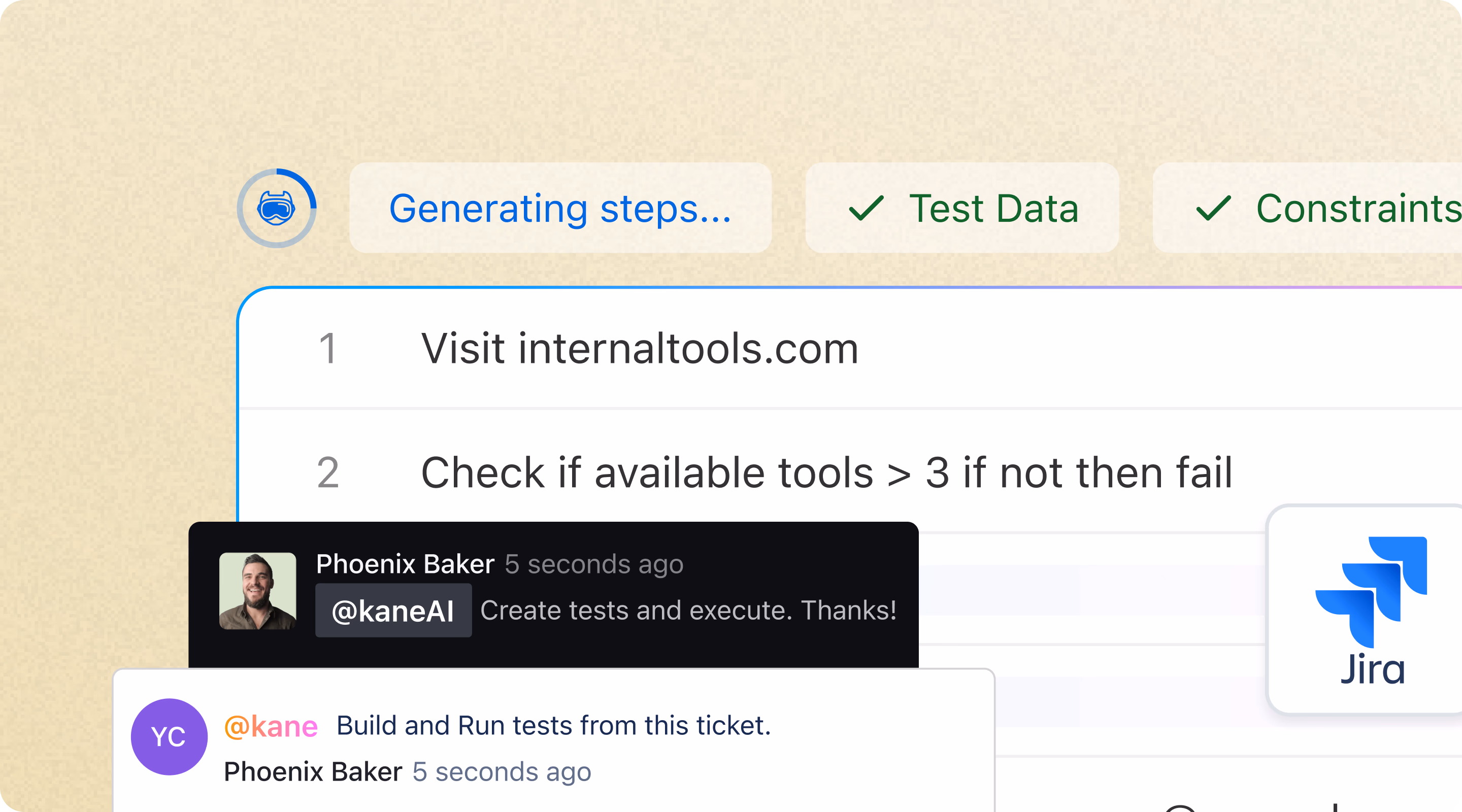 KaneAI Test Planner — turning feature inputs into structured test coverage.